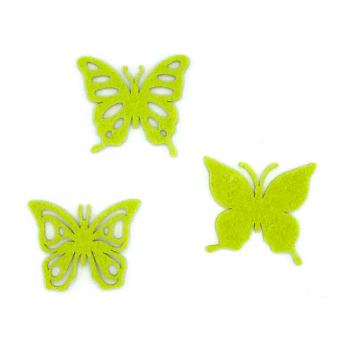 Filz Applikation Schmetterling hellgrün